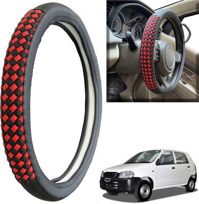 PEEPS STORE Steering Cover For Maruti Alto(Black, Leatherite)