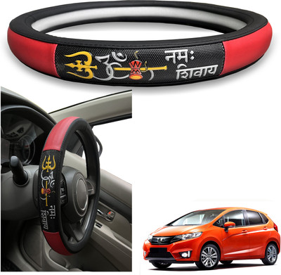 PEEPS STORE Steering Cover For Honda Jazz(Black, Leatherite)