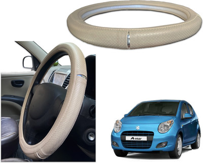 PEEPS STORE Steering Cover For Maruti A-Star(Black, Red, Leatherite)
