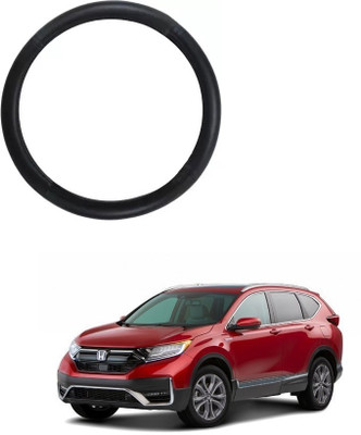 SPREADX Steering Cover For Honda CR-V(Black, Leatherite)