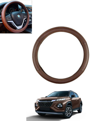 monolive Steering Cover For Hyundai Getz(Brown, Leatherite)