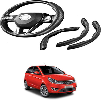 Pecunia Steering Cover For Renault Scala(Carbon Fiber Black, Polyurethane)