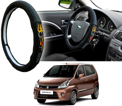 Selifaur Steering Cover For Maruti Zen Estilo(Black, Leatherite, Fabric)