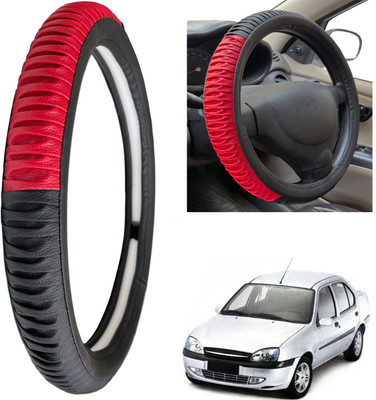 PEEPS STORE Steering Cover For Ford Ikon(Black, Leatherite)