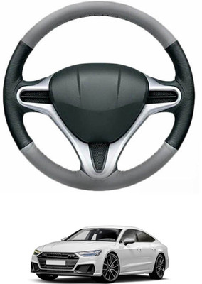 MATIES Steering Cover For Audi S7(Grey, Black, Leather)