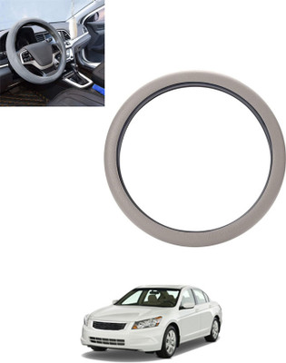MSNP Steering Cover For Honda Accord(Silver, Leatherite)