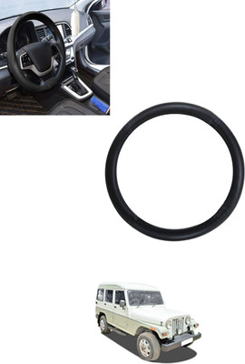 monolive Steering Cover For Mahindra Marshal(Black, Leatherite)