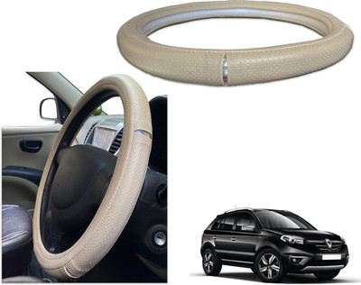 PEEPS STORE Steering Cover For Renault Koleos(Black, Red, Leatherite)