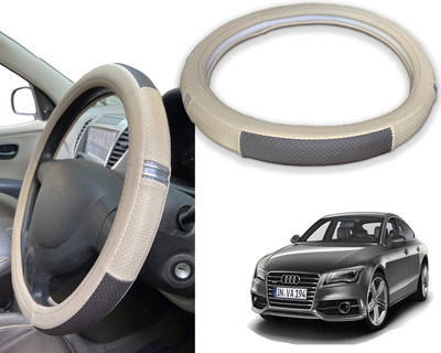 PEEPS STORE Steering Cover For Audi A7(Red, Black, Leatherite)