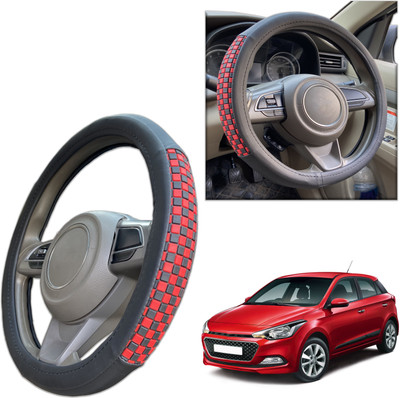 PEEPS STORE Steering Cover For Hyundai Elite i20(Black, Leatherite)