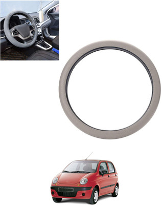 MSNP Steering Cover For Daewoo Matiz(Silver, Leatherite)