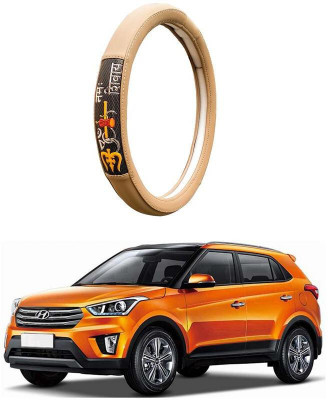 AUTO PEARL Steering Cover For Hyundai Creta(Beige, Leatherite)
