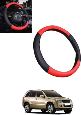 ABJD Steering Cover For Maruti Grand Vitara(Red, Black, Leatherite)