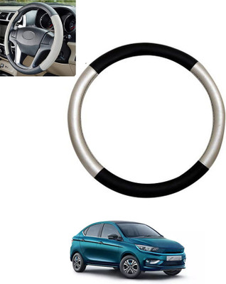MSNP Steering Cover For Tata Universal For Car(Silver,Black, Leatherite)