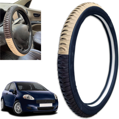 PEEPS STORE Steering Cover For Fiat Grand Punto(Multicolor, Leatherite)