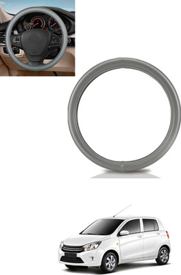 MATIES Steering Cover For Universal For Car Celerio(Silver, Leather)