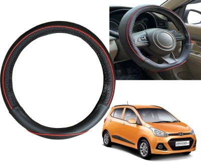 PEEPS STORE Steering Cover For Hyundai Grand i10(Black, Red, Leatherite)