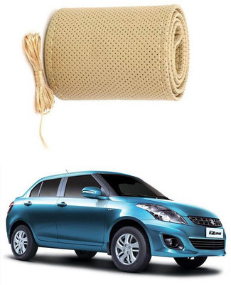 RKPSP Hand Stiched Steering Cover For Universal For Car Swift Dzire(Beige, Leatherite)