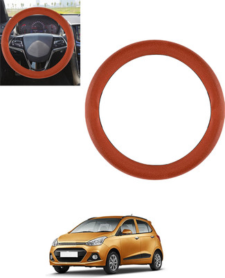 monolive Steering Cover For Hyundai Grand i10(Tan, Leatherite)