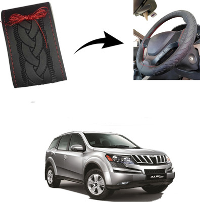 Autoinnovation Hand Stiched Steering Cover For Mahindra XUV 500(Black, Leather)