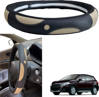 PEEPS STORE Steering Cover For Maruti NA(Black, Leather)