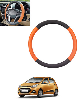 monolive Steering Cover For Hyundai Grand i10(Tan, Black, Leatherite)