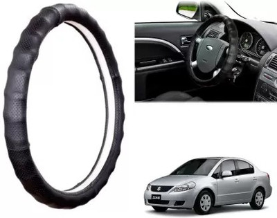 OOLTAH PAHIYA Hand Stiched Steering Cover For Suzuki SX4(Black, Leatherite)