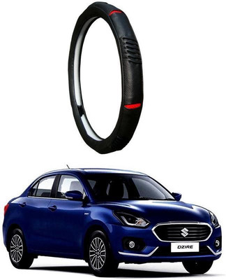 AUTO PEARL Steering Cover For Maruti New Dzire(Diamond Black Red, Leatherite)