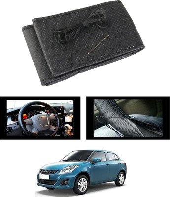 monolive Hand Stiched Steering Cover For Skoda Superb(Black, Leatherite)