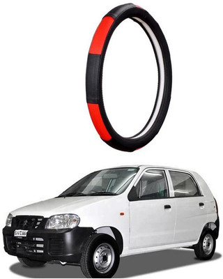 AUTO PEARL Steering Cover For Maruti Alto(Gold Blaze Black and Red, Leatherite)