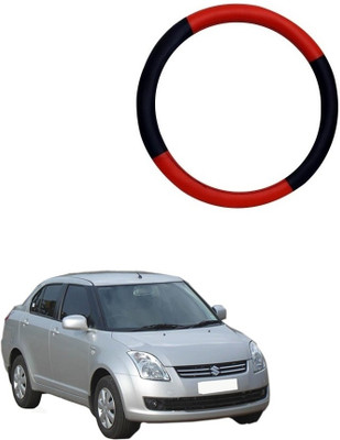 SPREADX Steering Cover For Maruti Swift Dzire(Red, Black, Leatherite)