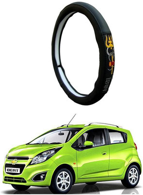 AUTO PEARL Steering Cover For Chevrolet Beat(Black, Leatherite)