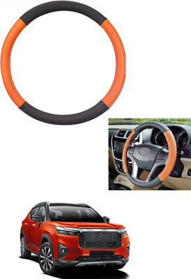 MATIES Steering Cover For Honda Universal For Car(Tan/Black, Leather)