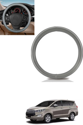 MATIES Steering Cover For Toyota Universal For Car(Silver, Leather)