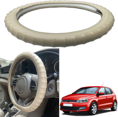 PEEPS STORE Steering Cover For Volkswagen Polo(Black, Leatherite)