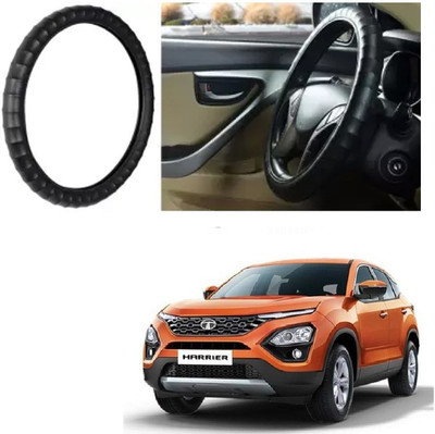 OOLTAH PAHIYA Hand Stiched Steering Cover For Tata NA(Black, Leatherite)