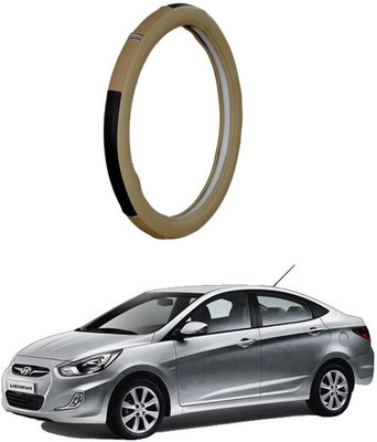 AUTO PEARL Steering Cover For Hyundai Verna(Beige, Leatherite)