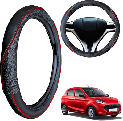PEEPS STORE Steering Cover For Maruti Alto K10(Black, Leatherite)