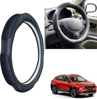 PEEPS STORE Steering Cover For Toyota NA(Black, Leatherite)