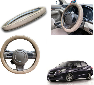 PEEPS STORE Steering Cover For Honda Amaze(Black, Leatherite)