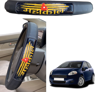 PEEPS STORE Steering Cover For Fiat Grand Punto(Black, Leatherite)