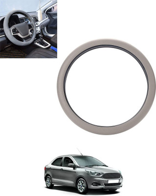 MSNP Steering Cover For Ford Aspire(Silver, Leatherite)