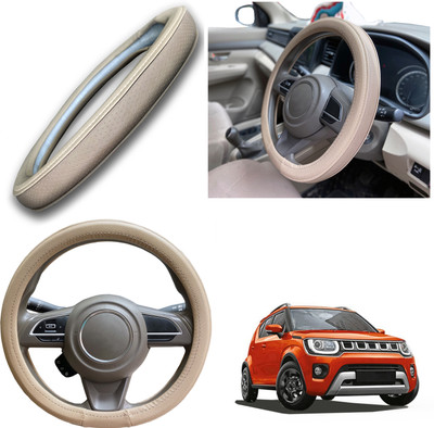 PEEPS STORE Steering Cover For Maruti NA(Black, Leatherite)