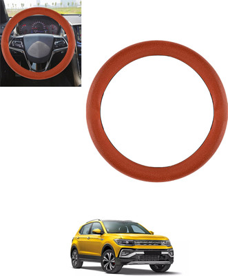 monolive Steering Cover For Volkswagen Universal For Car(Tan, Leatherite)