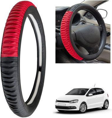 PEEPS STORE Steering Cover For Volkswagen Polo Exquisite(Black, Leatherite)