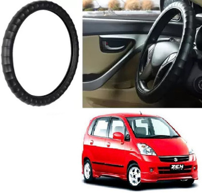 Shubh Auto Hand Stiched Steering Cover For Maruti Zen Estilo(Black, Leatherite)