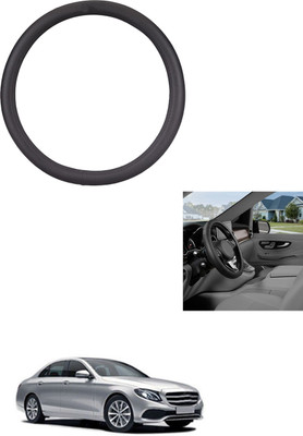 MATIES Steering Cover For Mercedes Benz E220(Black, Leather)