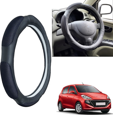 PEEPS STORE Steering Cover For Hyundai Santro(Black, Leatherite)