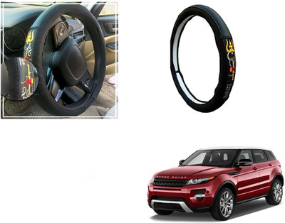 Automotive Prist Steering Cover For Land Rover Evoque(Black, Leatherite)