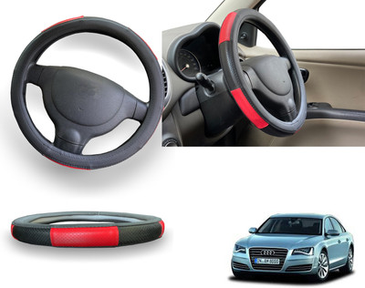 PEEPS STORE Steering Cover For Audi S3(Red, Leatherite)